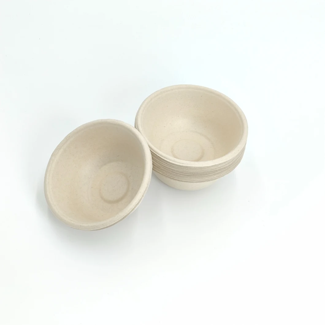 Natural Sugarcane Compostable Packaging Biodegradable Disposable Round Bagasse Bowl Supply
