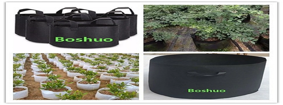 Heavy Duty 5 7 10 15 20 25 30 45 50 65 70 75 100 150 200 300 400 Gallon Gal Jumbo Round Black Woven Knitted Geotextile Fabric Plant Planting Nursery Grow Bag