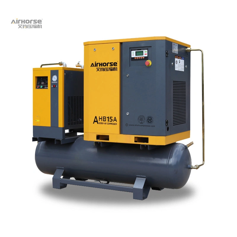 Germany Silent Portable Rotary Screw Air Compressor (11KW 300L 8bar) with Dryer, Filters and Tank