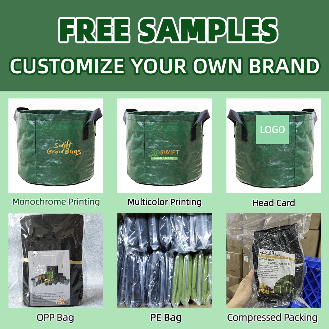 Wholesale Price Factory Customized 1-25 Gallon Felt Bags Waterproof Bags Garden Planting Bags for Garden Planting