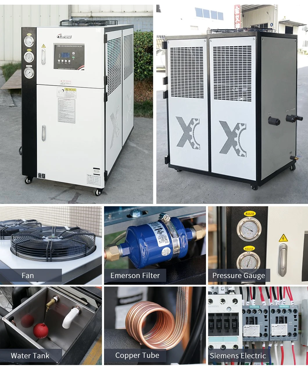 Xiecheng R22/R407c 5HP Low Temp Compressor Industrial Water Chiller Machine Air Cooled Chiller