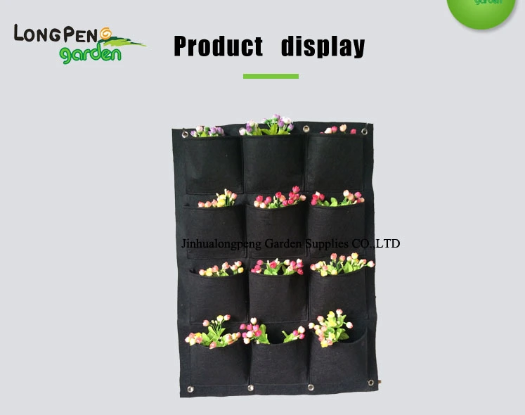 Heavy Duty Felt 12 PCS Pockets Hanging Vertical Garden Planter for Walls Indoor/Outdoor Decoration Flower Pot
