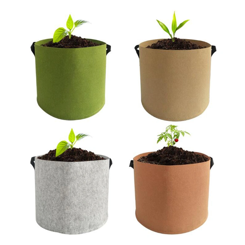 Planting Bag - Fabric Grow Bag Durable Indoor and Outdoor Decoration Portable Plant Bag with Handles - 3, 5, 7, 10, 15 or 20 Gallons Esg11992