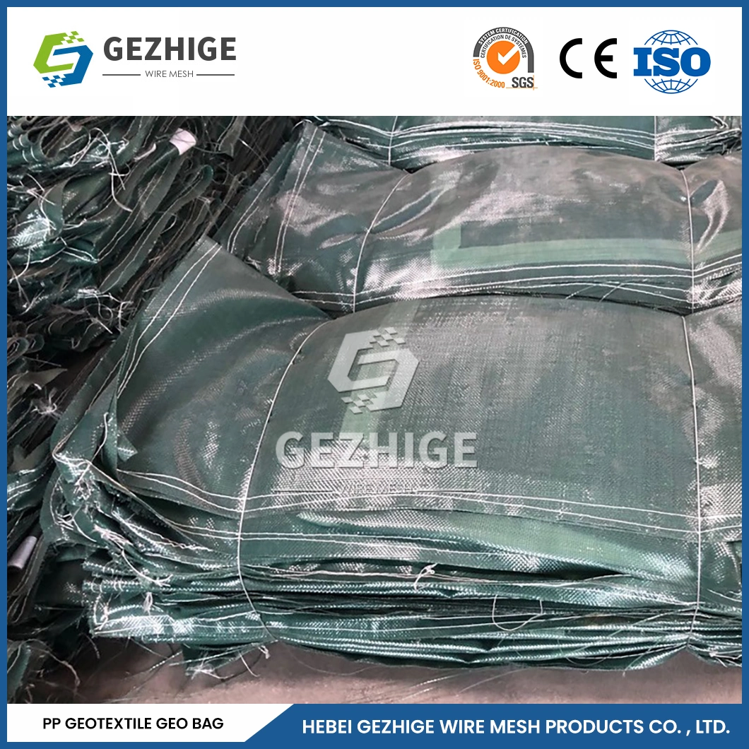 Gezhige 3.0mm Selvedge Wire PVC Coated Gabion Manufacturing China Anti-Aging Geobag Geotextile Grow Bagfor 2.0*0.5*0.5 M Hexagonal Woven Wire Netting