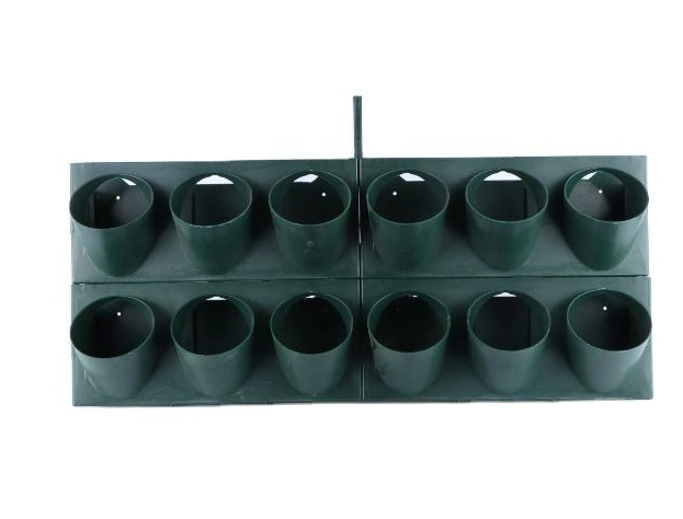 Movable Plant Wall Stackable Plastic Three Pockets Outdoor Garden Plant Vertical Wall Hanging Wall Planter