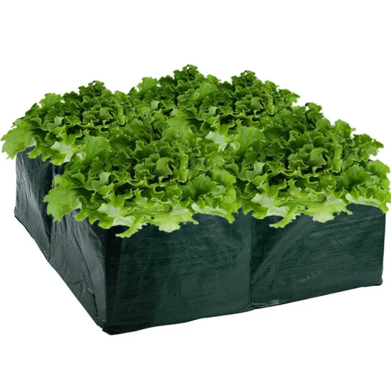 Four Compartment Flower or Vegetable Plant Grow Bag in PE Woven Fabric