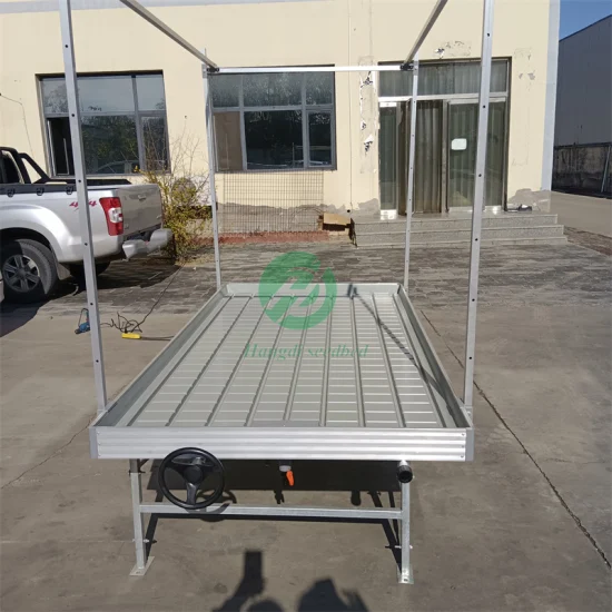 Commercial Rolling Bench Hydroponic Grow Table or Ebb and Flow Table