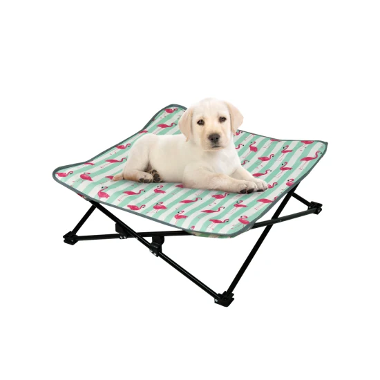 Luxury Waterproof Outdoor Steel Frame Portable Raised Elevated Pet Dog Bed for Small Dogs