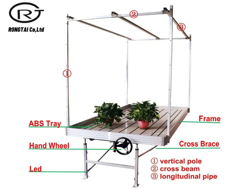 Hydroponic System Grow Rack Greenhouse Rolling Bench